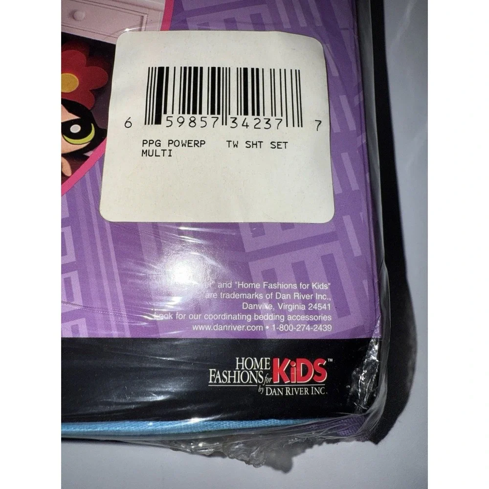 Vintage Y2K 1990s Power‎ Puff Girls Twin Sheet Set Dan River NIP